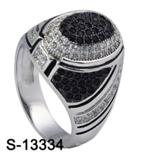 Nuevo y más vendido de diseño Micro Pave ajuste hombres de plata anillos (S-13334)